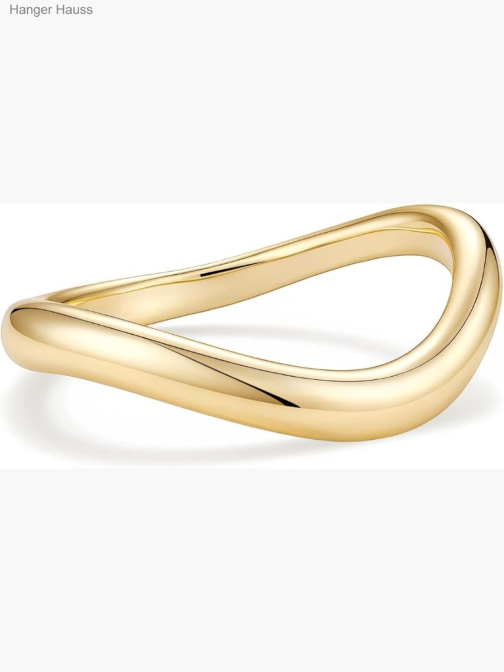 14K Gold Plated Wavy Stackable Rings for Women Dainty Promise Rings Set Sizes